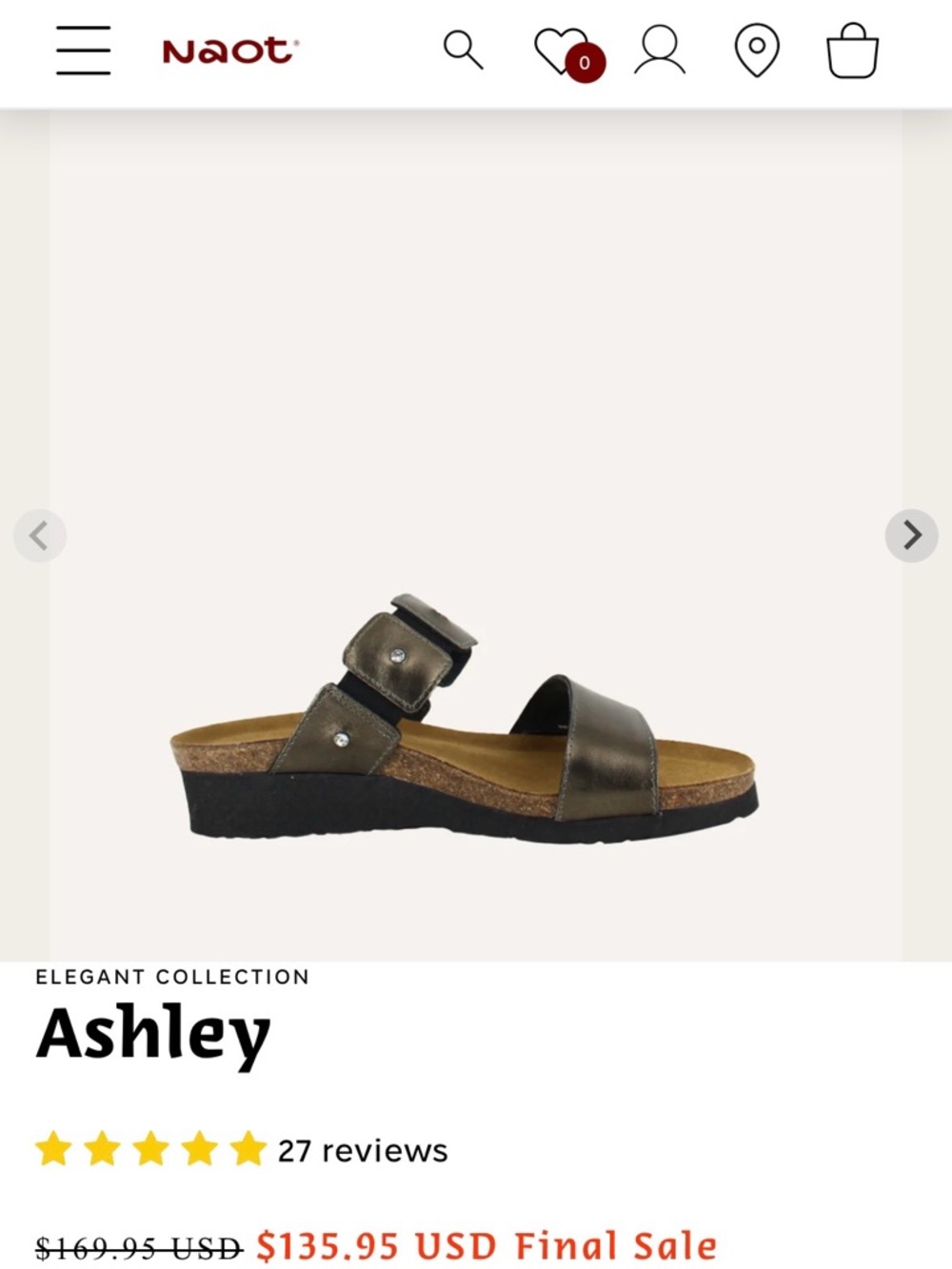 Naot Ashley Womens 7 Distressed Jeweled Leather Platform Wedge Sandals
